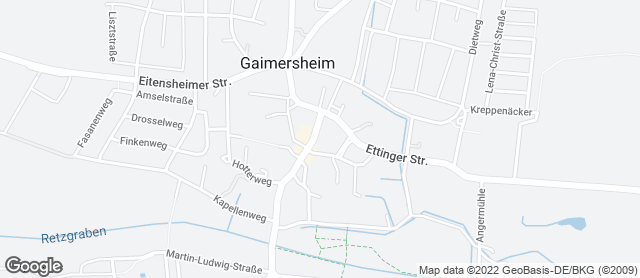 Karte mit Standort von Backhaus Hackner GmbH - Gaimersheim