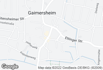 Karte mit Standort von Backhaus Hackner GmbH - Gaimersheim