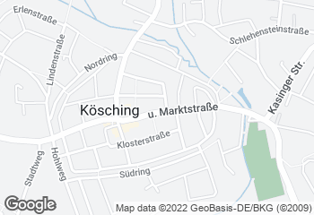 Karte mit Standort von Backhaus Hackner GmbH - Kösching 1