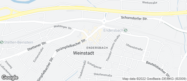 Karte mit Standort von Bäckerei-Konditorei Schreiber GmbH