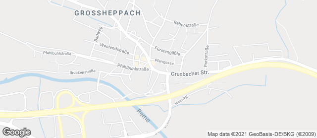 Karte mit Standort von Bäckerei-Konditorei Schreiber GmbH