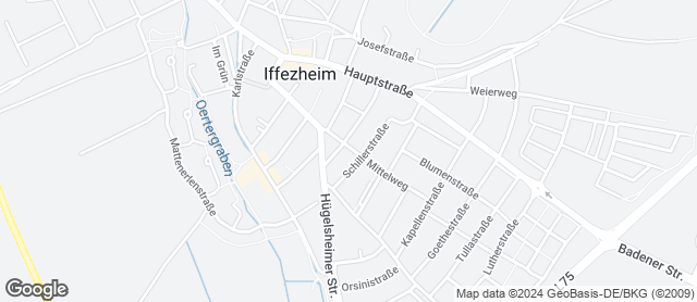 Karte mit Standort von Bäckerei Kronimus