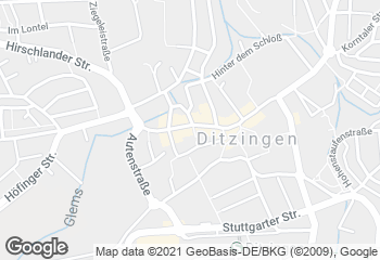 Karte mit Standort von Bäckerei Trölsch - Ditzingen