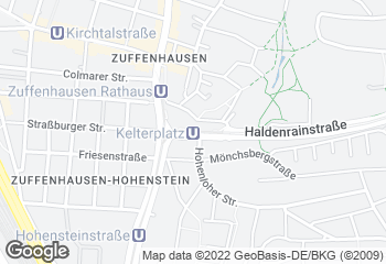 Karte mit Standort von Bäckerei Mildenberger - Affalterbach