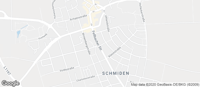Karte mit Standort von "der obere beck" - Schmidener Brezelkörble