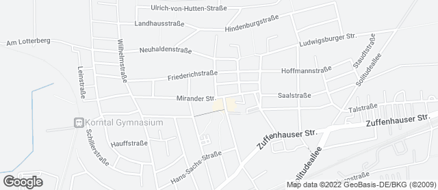 Karte mit Standort von Bäckerei Hieber Gmbh