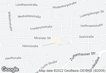 Karte mit Standort von Bäckerei Hieber Gmbh
