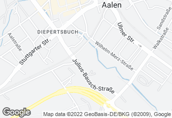Karte mit Standort von Backhaus Schmid Kuhn Gmbh Kaufland Aalen