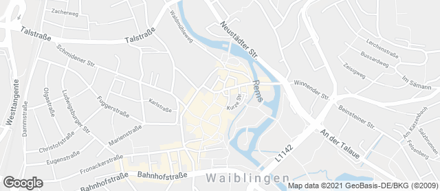 Karte mit Standort von Bäckerei Kauffmann