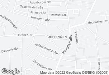 Karte mit Standort von "der obere beck" Fellb.-Oeffingen
