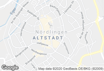 Karte mit Standort von Ihle-Café Nördlingen