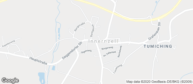 Karte mit Standort von Bäckerei Hartl