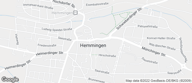 Karte mit Standort von Bäckerei Trölsch - Hemmingen