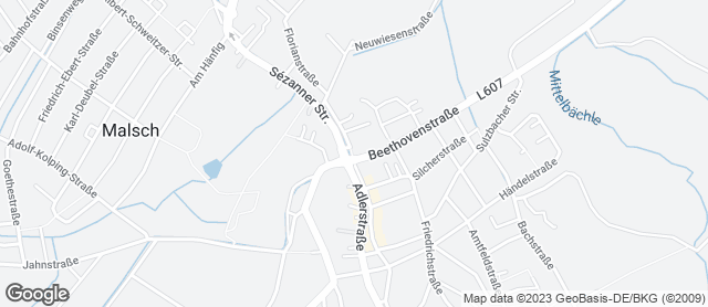 Karte mit Standort von Bäckerei Nussbaumer - Filiale Malsch