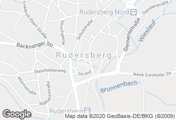 Karte mit Standort von Bäckerei Mildenberger - Rudersberg