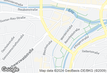 Karte mit Standort von Bäckerei Nussbaumer - Filiale Pforzheim