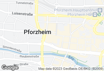 Karte mit Standort von Die Brezel Pforzheim