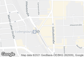 Karte mit Standort von Bäckerei Trölsch - Ludwigsburg