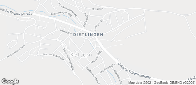 Karte mit Standort von Bäckerei Augenstein; Inh. Silvia Vettee
