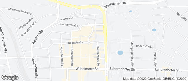 Karte mit Standort von Bäckerei Rechkemmer GmbH