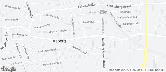 Karte mit Standort von Bäckerei Konditorei Lutz - Asperg Bruch Areal