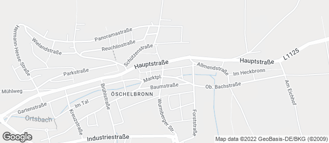 Karte mit Standort von Bäckerei & Konditorei Meeh