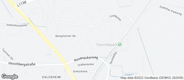 Karte mit Standort von "der obere beck" - Eglosheim