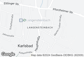 Karte mit Standort von Bäckerei Nussbaumer - Filiale Langensteinbach