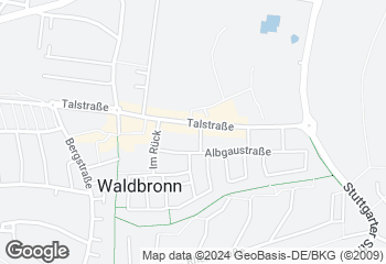Karte mit Standort von Bäckerei Nussbaumer - Waldbronn Albterrassen