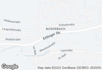 Karte mit Standort von Bäckerei Nussbaumer - Filiale Busenbach