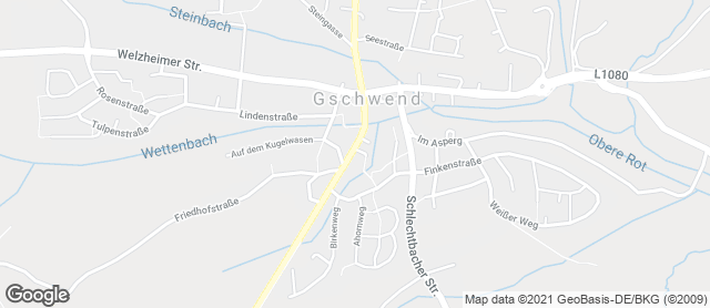 Karte mit Standort von Bäckerei Widmann; Inh. Hasani GbR