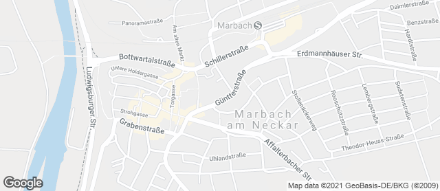 Karte mit Standort von "der obere beck" - Bäckerado Marbach