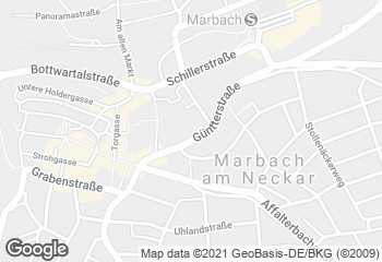 Karte mit Standort von "der obere beck" - Bäckerado Marbach
