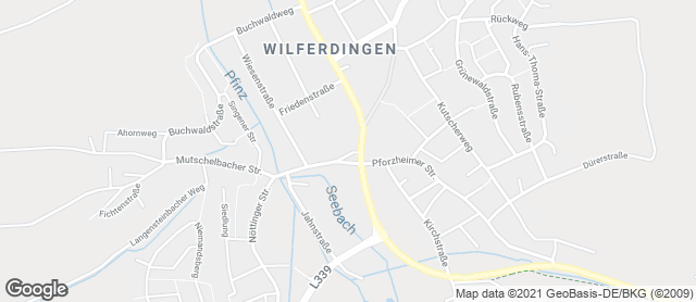 Karte mit Standort von Bäckerei und Konditorei Penkert