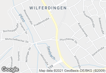 Karte mit Standort von Bäckerei und Konditorei Penkert