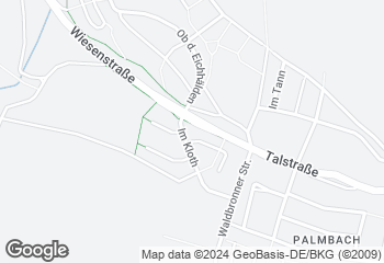 Karte mit Standort von Bäckerei Nussbaumer - Filiale Palmbach