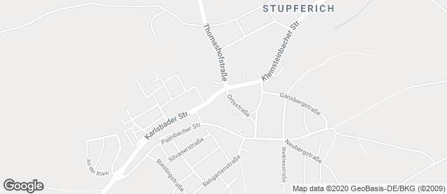 Karte mit Standort von Bäckerei Nussbaumer - Filiale Stupferich