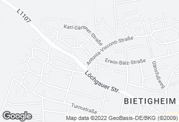 Karte mit Standort von Bäckerei Clement - Filiale mit Stehcafé in Bietigheim