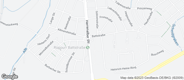 Karte mit Standort von * HATZ * der Bäcker * das Brot * die Leidenschaft * in der EFA Tankstelle Rüppurr