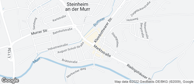 Karte mit Standort von Bäckerei Nestel - Steinheim