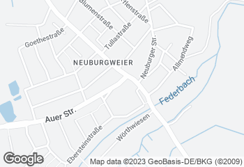 Karte mit Standort von Filiale Neuburgweier