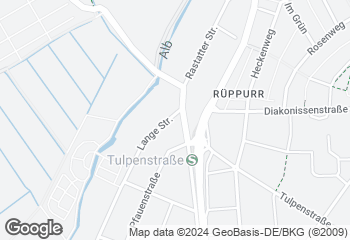 Karte mit Standort von Badische Backstub' F. u. E.Weber GmbH