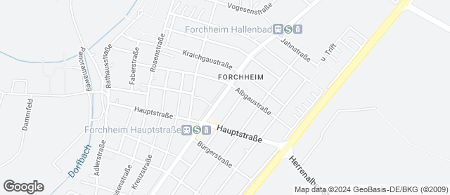 Karte mit Standort von Badische Backstub' F. u. E.Weber GmbH