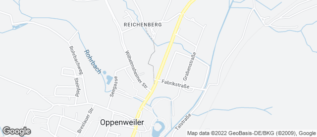 Karte mit Standort von Bäckerei Mildenberger - Oppenweiler im Rewe