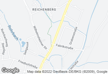 Karte mit Standort von Bäckerei Mildenberger - Oppenweiler im Rewe