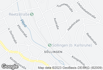 Karte mit Standort von Bäckerei Roser