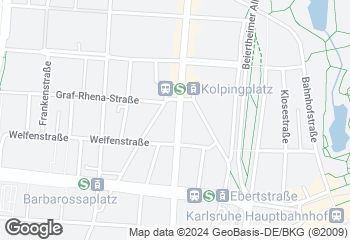 Karte mit Standort von Reinmuth Karlstraße 130 Nähe Kolpingplatz