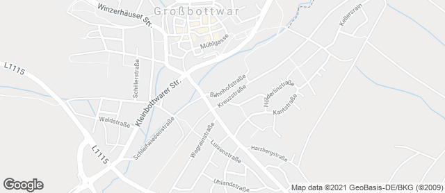 Karte mit Standort von Bäckerei Hofmann