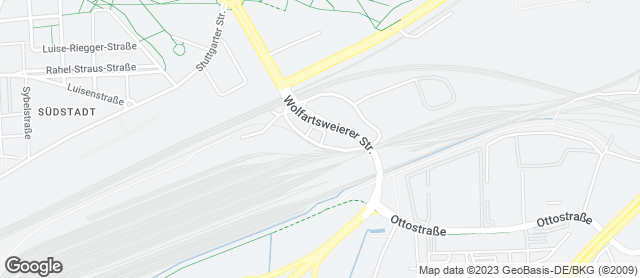 Karte mit Standort von * HATZ * der Bäcker * das Brot * die Leidenschaft * in der EFA Tankstelle an der Wolfartsweierer Brücke