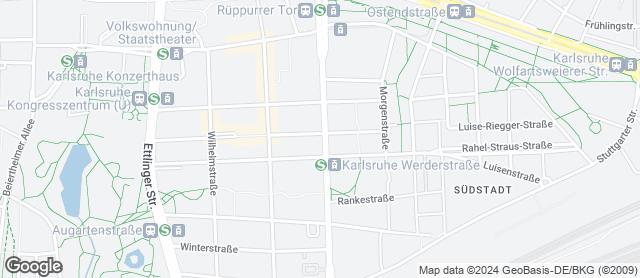 Karte mit Standort von * HATZ * der Bäcker * das Brot * die Leidenschaft * in der Rüppurrer Straße
